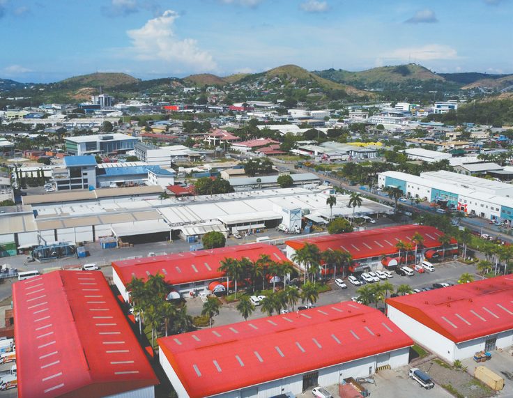 Aerial view of Kenmore industrial property and surrounding neighbourhood